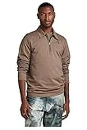 G-Star RAW Halfzip regular tweeter pikétröja för män, , XS