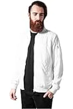 Urban classics Herr lätt bomberjacka, casual flygjacka med anpassad midja och manschetter, långärmad jacka med fickor och dragkedja, , XL