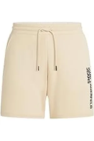 Karl Lagerfeld Text-Logo Sweatshorts, män, Brown, Shorts, , XL