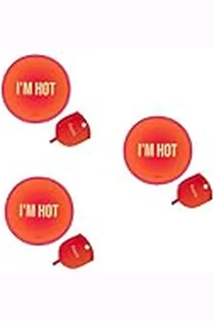 Fisura – Hopfällbar rund fläkt "Hot". Handfläkt som kan fällas ihop. Hopvikbar frisbee. 3-pack. Bärbar fläkt för fester. Originalfläkt för fester. Mått: 20 centimeter.