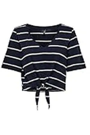 ONLY Onlsummer S/S V-hals knut topp JRS, , XS