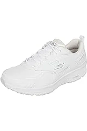 Skechers Go Run Consistent-läder cross-training tennissko sneaker för män med luftkylt skum, vit, 9,5 UK X-bred