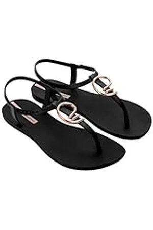 Ipanema Dam klass STYLISH FEM platta sandaler, svart/guld/pink, 37 EU, , 37 EU