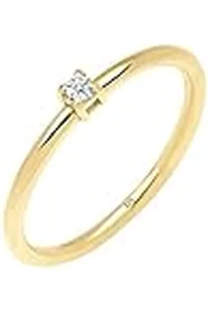 Elli PREMIUM kvinnor 9 k (375) gult guld diamantring, Gult guld, Diamant