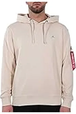 Alpha Industries X-Fit Hoody Huvtröja för män Jet Stream White