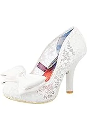 Irregular Choice Mal E Deaux Fashion bröllopssko, Q122 vit A, EUR 42 (UK 8)