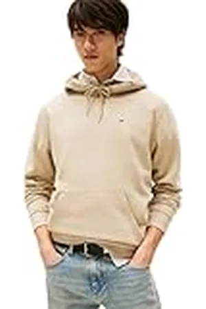 Tommy Hilfiger Herr TJM REG S FLAG HOODIE DM0DM20742 pullover huvtröja, khaki (silt), XS, , XS