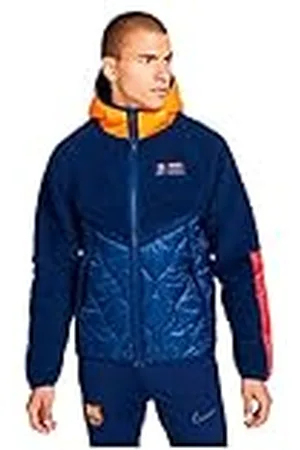 Nike FCB Mnsw He Jkthd Insltd Wintr tröja med huva, blå röd/Vivid orange/Vivid Orange, S herr