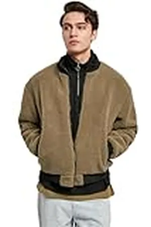 Urban classics Herrvinterjacka av Sherpafoder, med elastisk ståkrage och ribbade manschetter, varma jackfickor, storlek S till 5XL, , 5XL