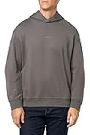 Armani Exchange Herr liten front och rygg bomull fransk terry sweatshirt med huva, , S