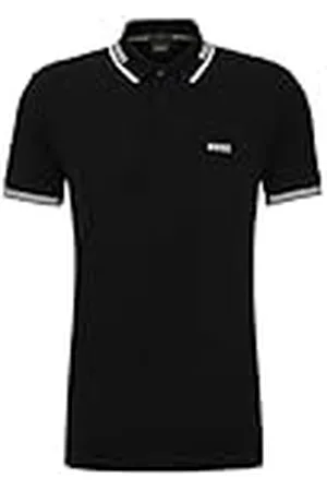 HUGO BOSS Herr Paul Stretch-bomull slim-fit pikétröja med varumärke, , L