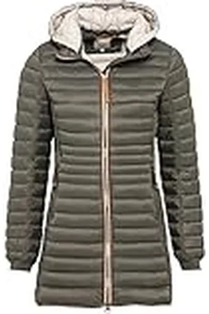 Camel Active Camel aktiv lätt vattenavvisande quiltad kappa för kvinnor med avtagbar huva jacka, , 34