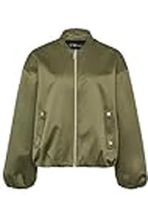 QS by s.Oliver Satin överdimensionerad blus med elastisk fåll, , 42