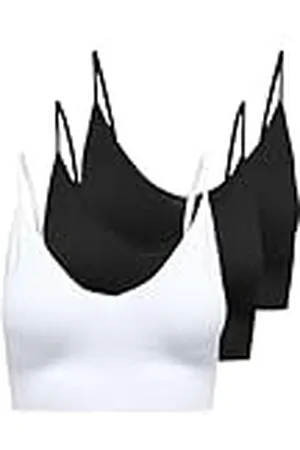 ONLY Onlvicky Rib S-L V-hals 3-pack Top Noos, , s (förpackning med 3), , S