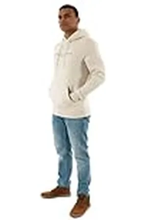 Tommy Hilfiger Herr TJM REG LINEAR LOGO HOODIE EXT DM0DM20746 pullover huvtröja, beige (havre Marl), XXL, , XXL
