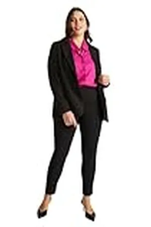 Fiorella rubino : Skinny byxor med viskos Lantning ECOVERO Curvy storlek vår sommar 24, , M plus size