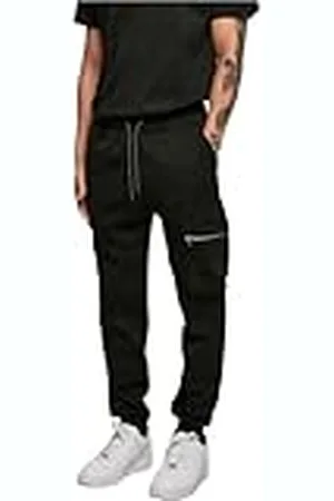 Southpole Herr glänsande dragkedja Utility Fleece joggingbyxor, , L
