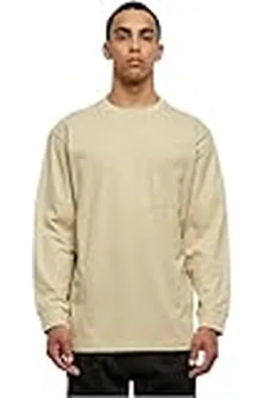 Urban classics Herr tung överdimensionerad ficka långärmad T-shirt, , M