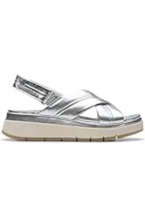 Clarks Premium toskansk korssandal, silverläder, 7 UK, , 40 EU
