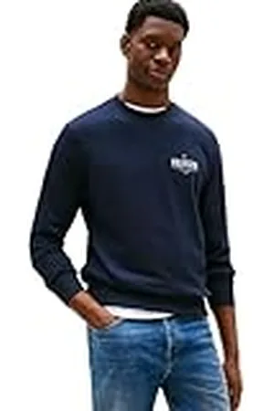 Tommy Hilfiger Herr HILFIGER STACKED TRÖJOR MW0MW39376 pullover tröja, , XXL, , XXL