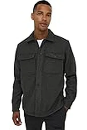 Only & Sons Herrskjorta löst skuren skjortkrage skjorta, , XL