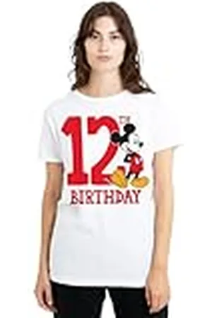 Mickey Mouse Mandarin creative ltd Musse Pigg 12-årsdag skjorta dam t-shirt, vit, liten, , S