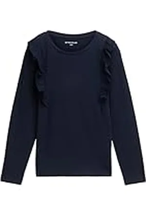 TOM TAILOR Flickor barn långärmad tröja med volang, , 104-110