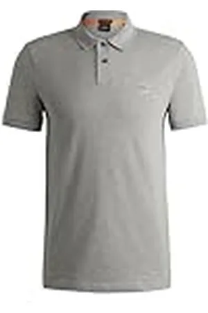 HUGO BOSS Slim Fit Pikétröja för män av stretchbomull med logotypmärke, , XXL