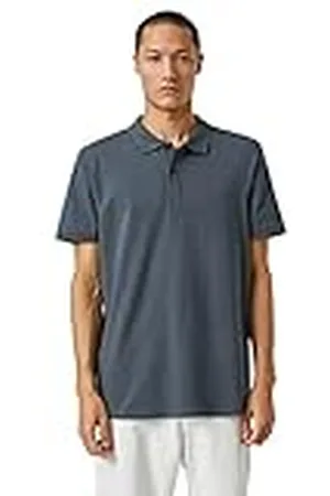 Koton Män Basic T-shirt Polo Neck Pocket Detailed, , XXL