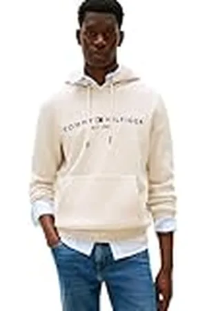 Tommy Hilfiger TOMMY LOGO HOODY MW0MW11599 pullover huvtröja, brun (ljung havremjölk), XS, , XS