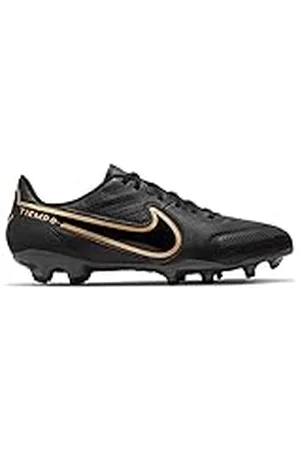 Nike Unisex Tiempo Legend 9 Academy Fg/Mg sneakers, svart antracit metallic guld, 38,5 EU
