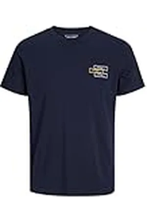 JACK & JONES JACK&JONES Herr JCOSPACE Logo Tee SS Crew Neck FST T-shirt, Navy Blazer, M