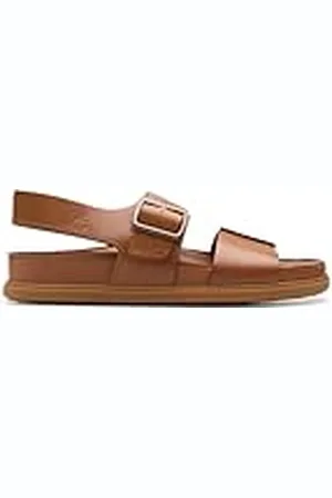 Clarks Torford-rem platt sandal, solbrunt läder, 9,5 UK, , 44 EU