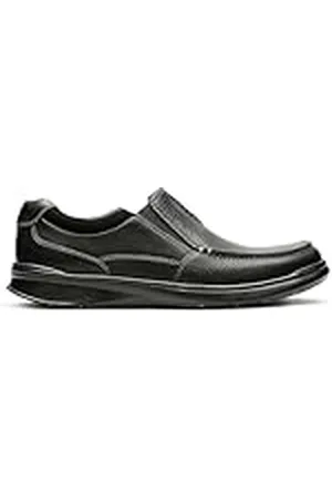 Clarks Cotrell Free herr Loafers Toffel, Black Oily Lea, 42.5 EU