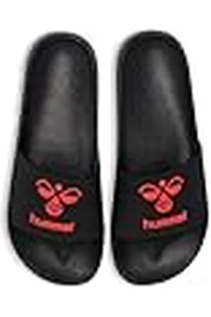 Hummel Unisex Essential Pool Slide Sandal, Svart/Kinesisk Röd, 48 EU, , 48 EU