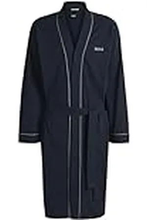 HUGO BOSS Kimono BM morgonrock av bomull jersey med logotyp och passpoal, , XL