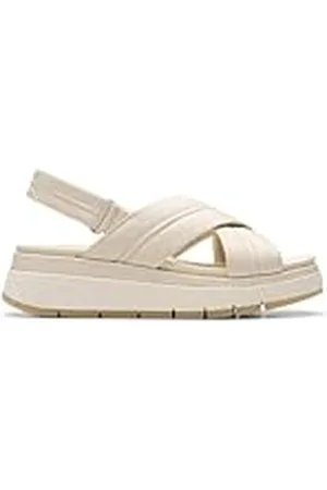 Clarks Premium toskansk korssandal, krämfärgat läder, 3 UK, , 36 EU