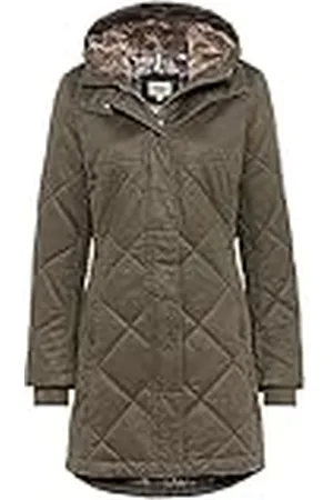 Camel Active Kvinnors vintage quiltad jacka, khaki, 36