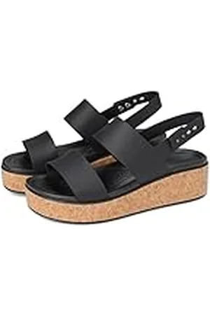 Crocs Dam Brooklyn kork låg kil sandal, , 41/42 EU