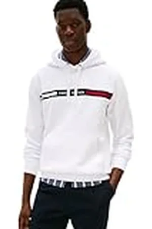 Tommy Hilfiger Herr HILFIGER CHEST INSERT HOODY MW0MW37361 pullover huvtröja, , 3XL, , 3XL stor