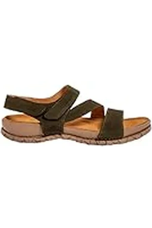 El Naturalista N5860 TABERNAS, Unisex Vuxen Platta Sandaler, Kaki, 40 EU Bredd, , 40 EU Ancho