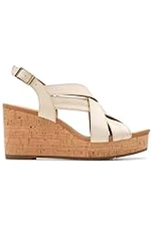 Clarks Premium Sabina Sling Sandal, Gräddfärgat läder, 7 UK, , 40 EU
