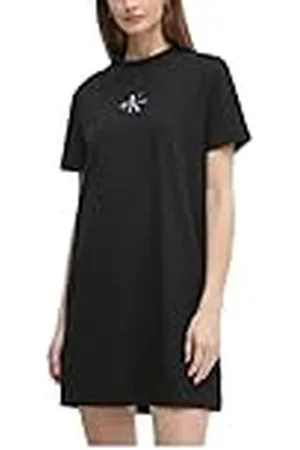 Calvin Klein CK JEANS dam tonologo t-shirt klänning J20J225273, svart (svart), L, , L