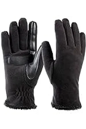 Isotoner Kvinnor fleece pekskärm handskar med vattenavvisande teknik kallt väder, Smartdri svart, 1SZ