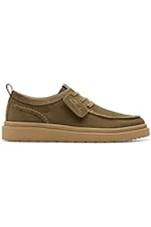 Clarks Polden Moc Derby, Olive Suede, 6 UK, , 39.5 EU