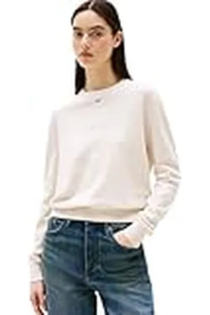 Tommy Hilfiger TJW Essential Crew tröja för kvinnor EXT DW0DW20159 pullover tröja, beige (havregryn HTR), 6XL, , 6XL stor