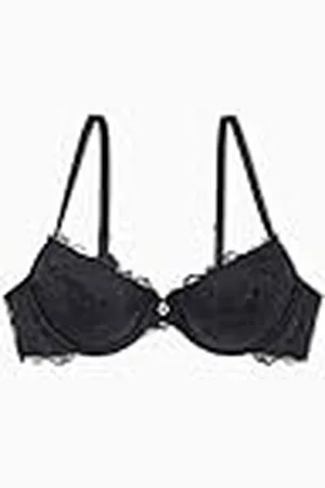 Emporio Armani Kvinna evig spets push-up BH avtagbara dynor svart 34, , 75C