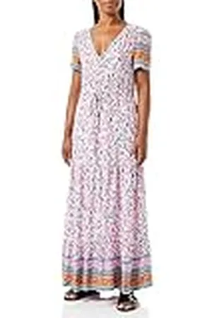 USHA Dam maxiklänning med blomtryck 15926602, rosa, flerfärgad, XL, , XL