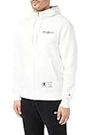 Champion Herr Legacy basketkraftblend sweatshirt med huva med full dragkedja, , one size