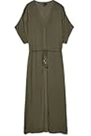 VERO MODA Dam Vmbente Ss Wide 7/8 Shirt Dress WVN Ga, , XL
